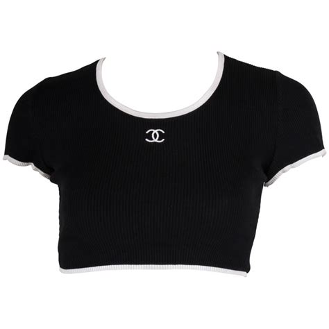 black chanel crop top